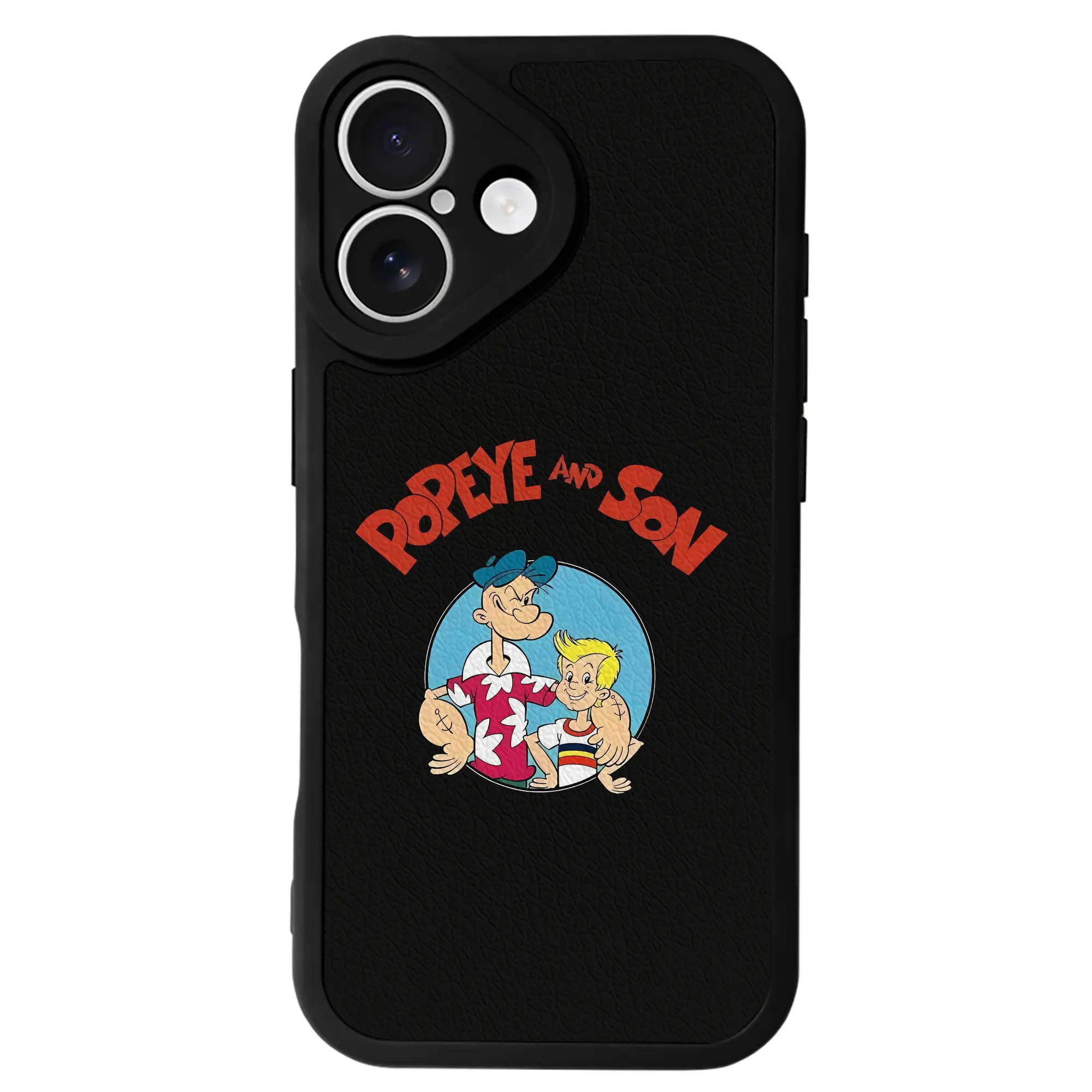 ポパイ グッズ ポパイ - IPhone 16シリーズ対応 ・ シリコンスマホケース ・ レザー調 ・ 高精度フィット ・ 耐衝撃 ・ ワイヤレス充電対応 ・ 精密カット